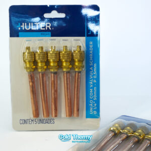 Válvula de Serviço Schrader Hulter com Tubo de Cobre – 1/4"
