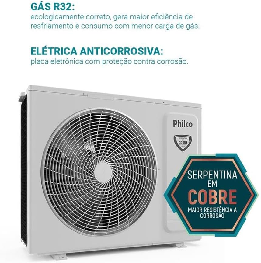 Ar Condicionado Split Philco Hi Wall Eco Inverter 36.000 BTU/h Quente e Frio Monofásico Branco PAC36QC 220V
