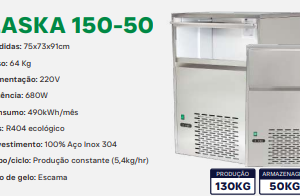 Máquina de Gelo Alaska 150-50